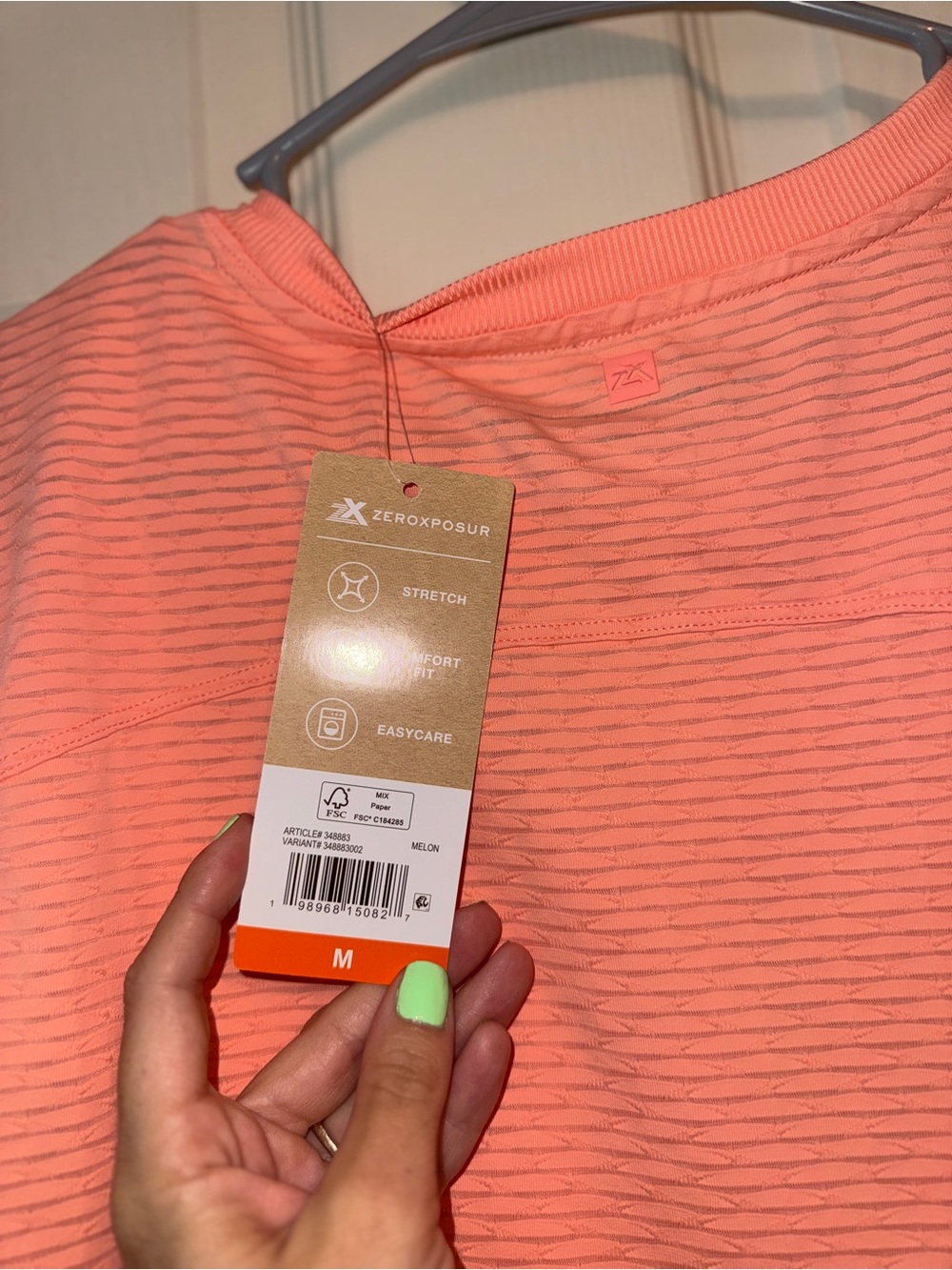 ZeroXposur Coral Ribbed Short Sleeve Tee - Picture 4 of 5